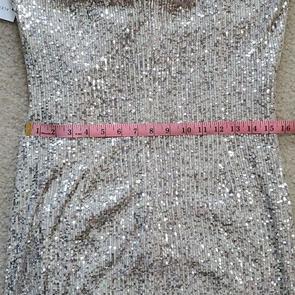 ALEXIA ADMOR Strapless Sequin Ruffle Sheath Dress - Picture 8 of 10